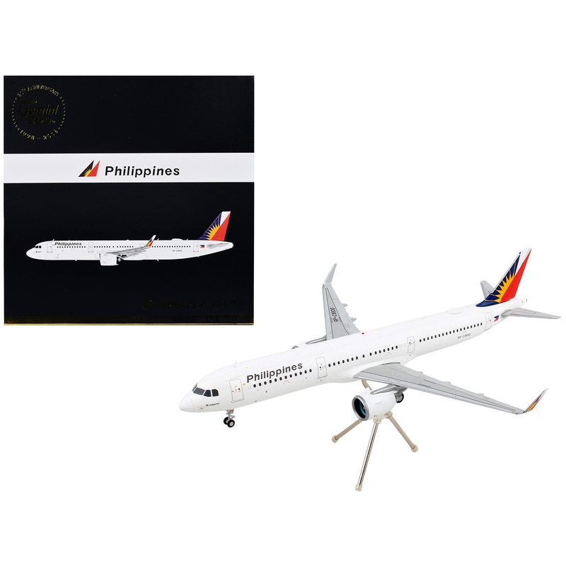 Airbus A321neo Commercial Aircraft “Philippine Airlines” White with Tail Graphics “Gemini 200” Series 1/200 Diecast Model Airplane by GeminiJets