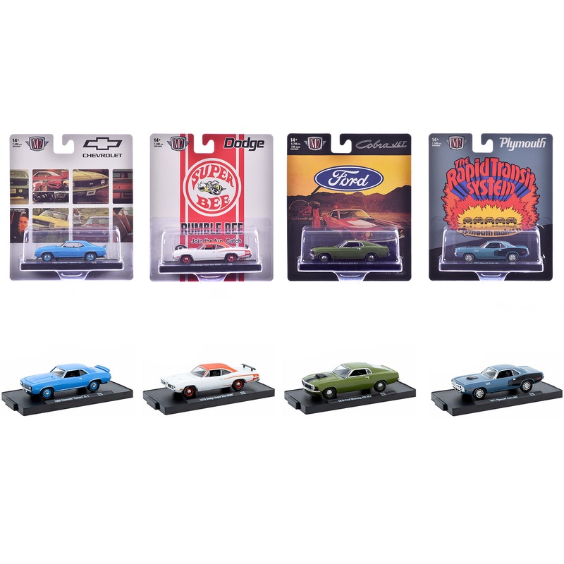 “Auto-Drivers” Set of 4 pieces in Blister Packs Release 125 Limited Edition to 7500 pieces Worldwide 1/64 Diecast Model Cars by M2 Machines