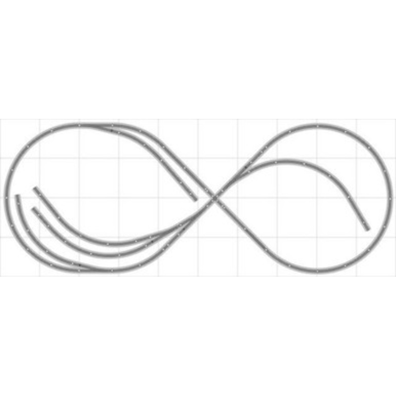 Bachmann E-Z Track Train Layout #028 Train Set HO Scale 4′ X 10′ Wire Switches