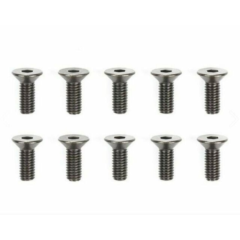 Tamiya – 3x8mm Steel Countersunk Hex Head Screws (10)
