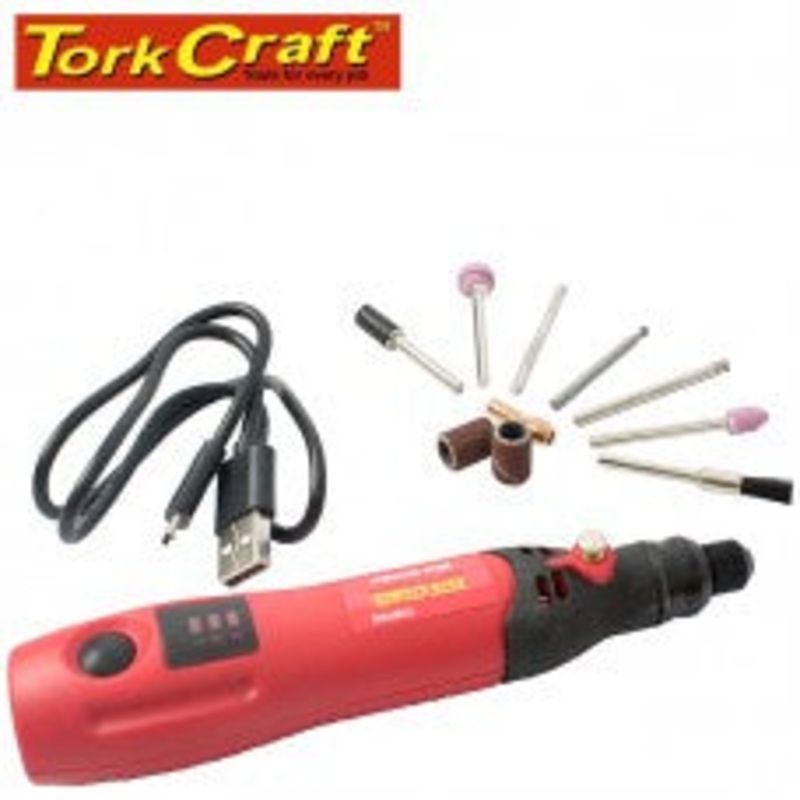 Tork Craft – Mini Grinder Set Cordless 3.7V Motor Tool