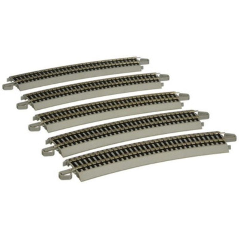 Bachmann 44519 HO Scale E-Z Track 26 Radius Curved Track (5/card)