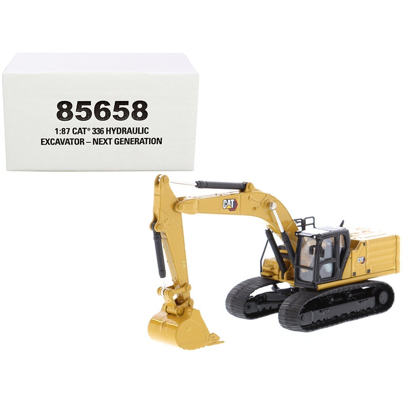CAT Caterpillar 336 Next Generation Hydraulic Excavator “High Line” Series 1/87 (HO) Scale Diecast Model by Diecast Masters