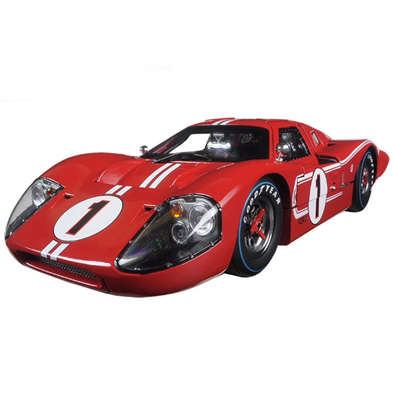 Ford GT MK IV #1 Red with White Stripes 24H of Le Mans (1967) 1/18 Diecast Model Car by Shelby Collectibles