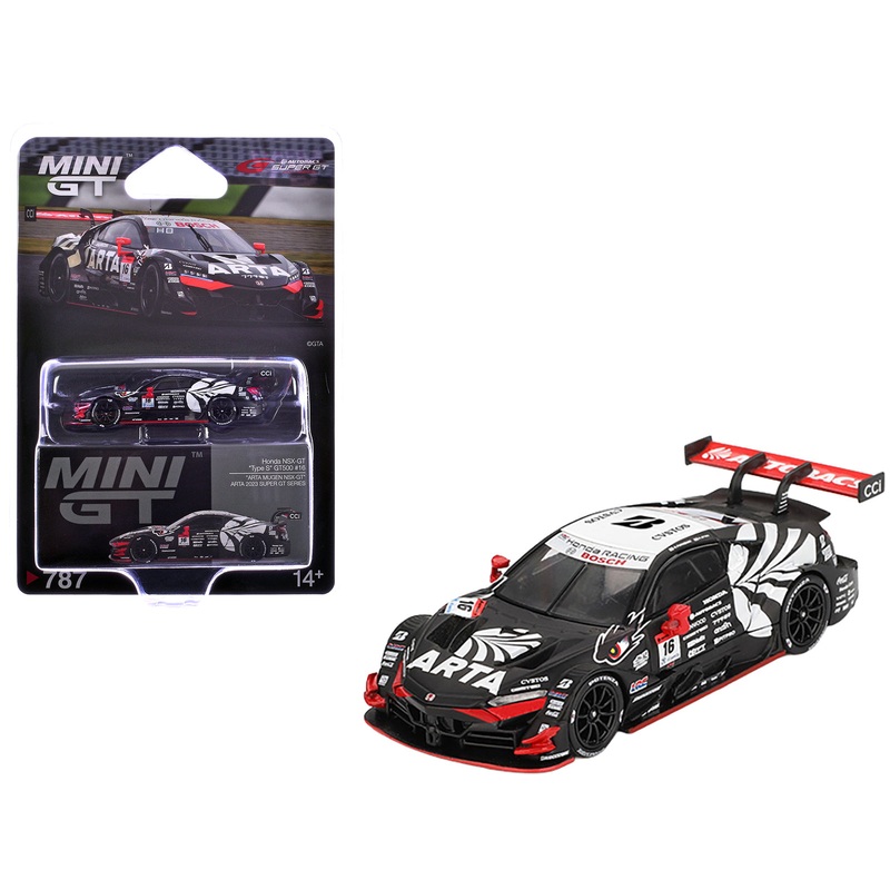 Honda NSX-GT “Type S” GT500 #16 Nirei Fukuzumi – Hiroki Otsu “ARTA” “Super GT Series” (2023) Limited Edition 1/64 Diecast Model Car by Mini GT