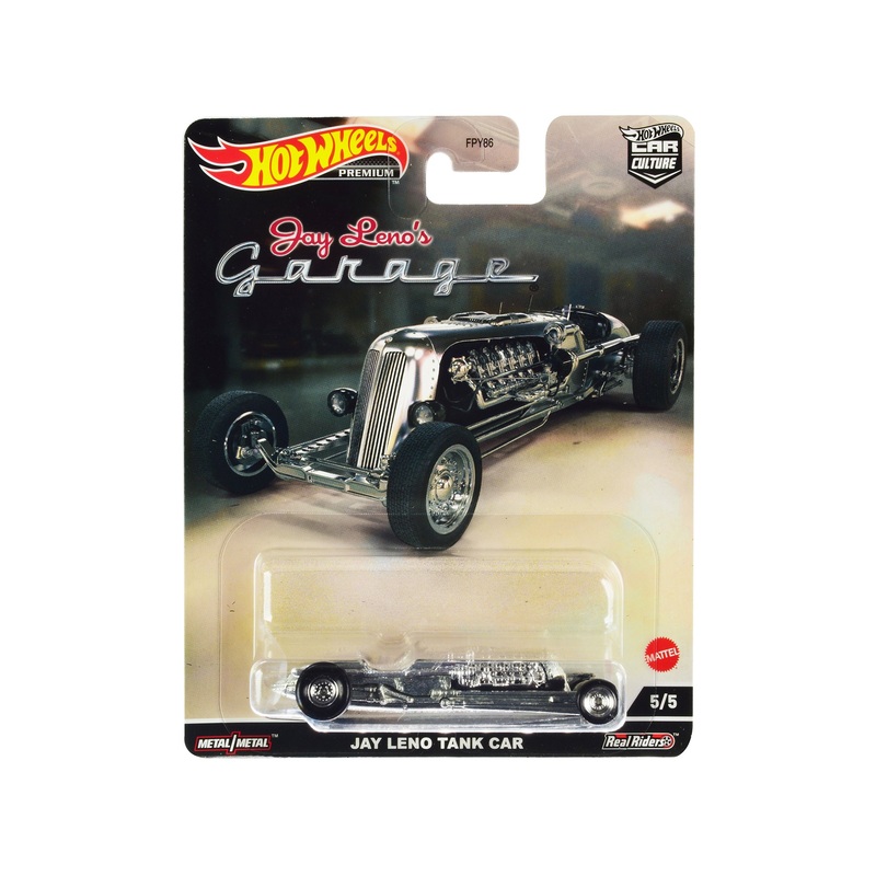 Jay Leno Tank Car Brushed Metal “Jay Lenos Garage” Diecast Model Car by Hot Wheels