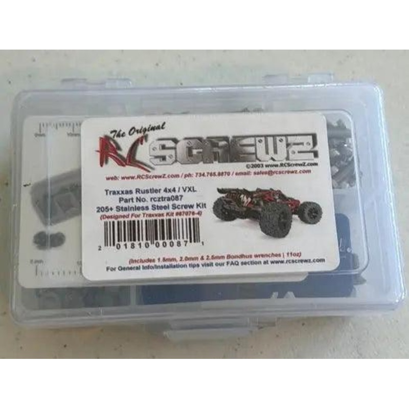 RCScrewZ  Rustler 4×4 / VXL Stainless Screw Kit