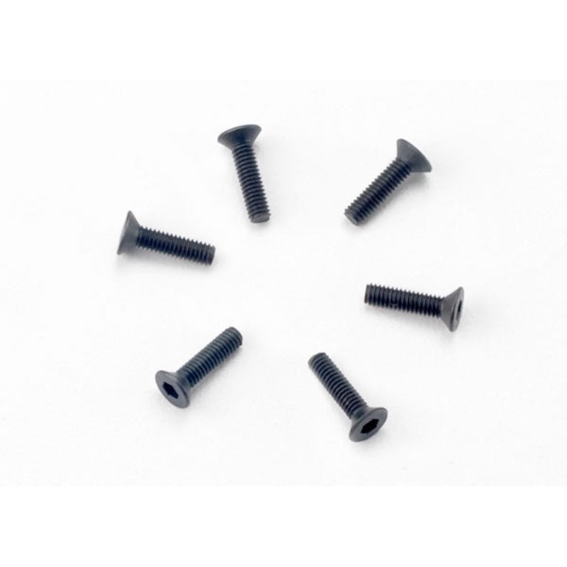 Traxxas – 2523 – Screws 2.5 x 10mm Countersunk Machine (Hex Drive) (6) (Most Cars)