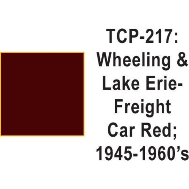 Tru Color TCP-217 Wheeling and Lake Erie 1945-60 Freight Car Red 1 fluid ounce