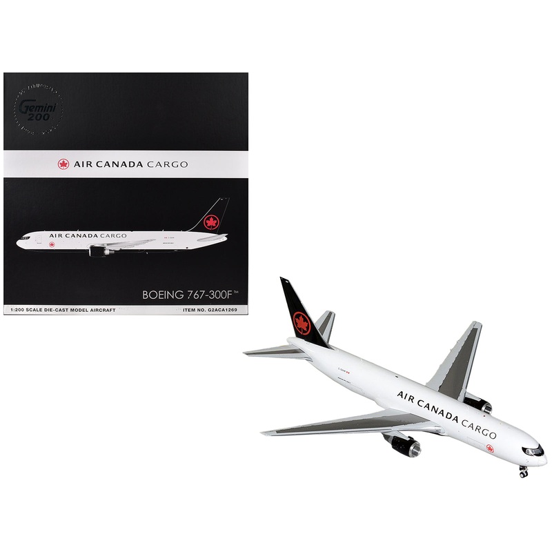 Boeing 767-300F Commercial Aircraft “Air Canada Cargo” (C-GXHM) White with Black Tail “Gemini 200” Series 1/200 Diecast Model Airplane by GeminiJets