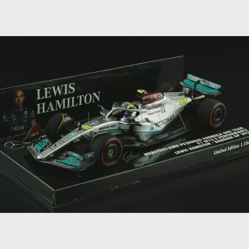 Minichamps –  1/43 Mercedes-AMG Petronas F1 W13 – Lewis Hamilton – Bahrain GP 2022