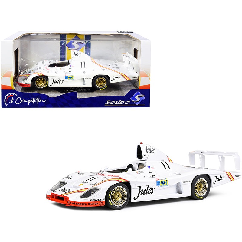 Porsche 936 RHD (Right Hand Drive) #11 Derek Bell – Jacky Ickx Winner 24H of Le Mans (1981) “Competition” Series 1/18 Diecast Model Car by Solido