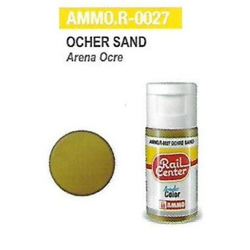 Rail Center Paint R-0027, Ocher Sand, 15ml bottle, Acrylic Paint