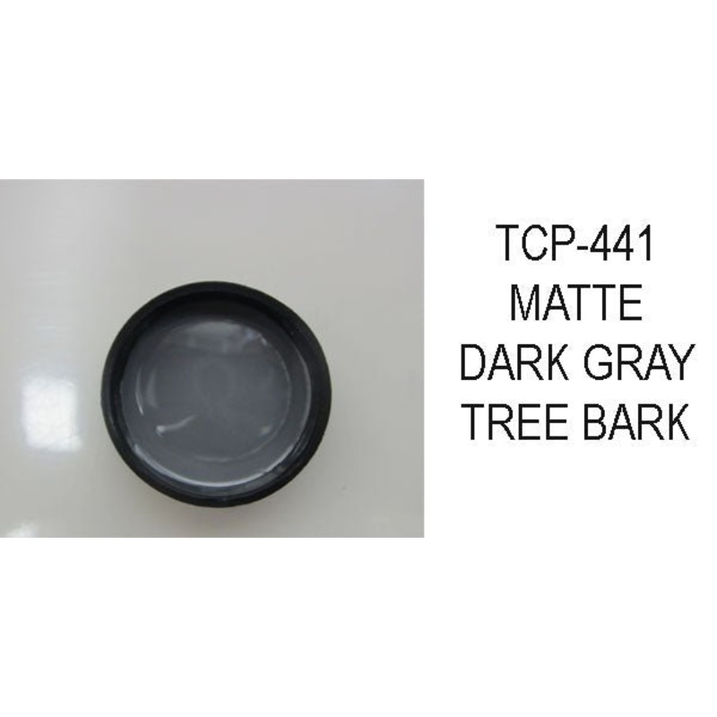 Tru Color TCP-441 Matte Dark Gray, Tree Bark, Paint 1 ounce