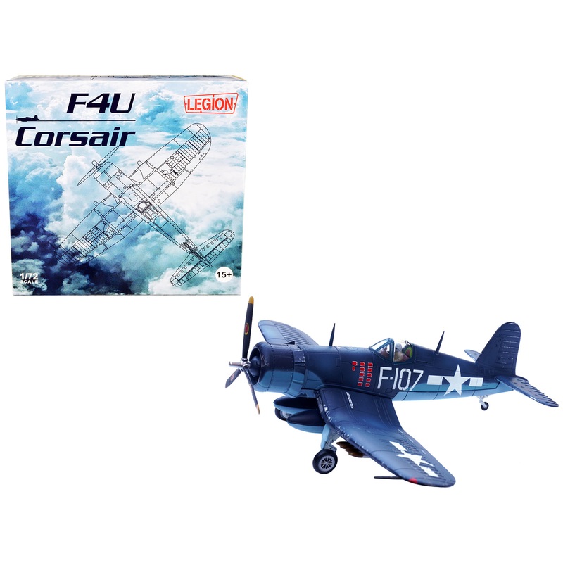 Vought F4U-1D Corsair Fighter Plane “1st Lt. Phillip DeLong Marine Fighter Squadron (VMF-224)” (1945) 1/72 Diecast Airplane Model by Legion