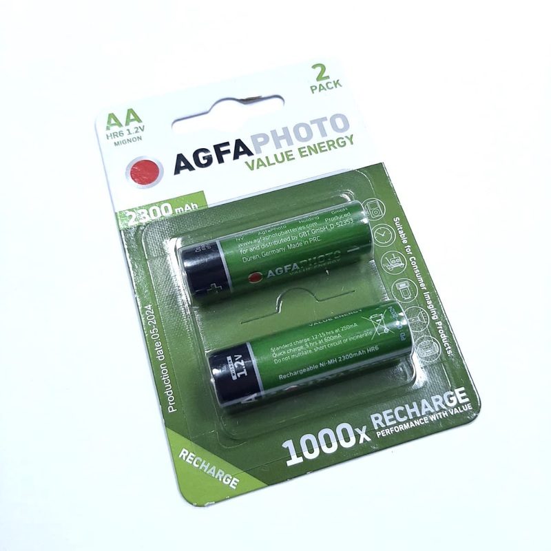 AgfaPhoto – 2300mAh AA – 2 Pack Rechargeable