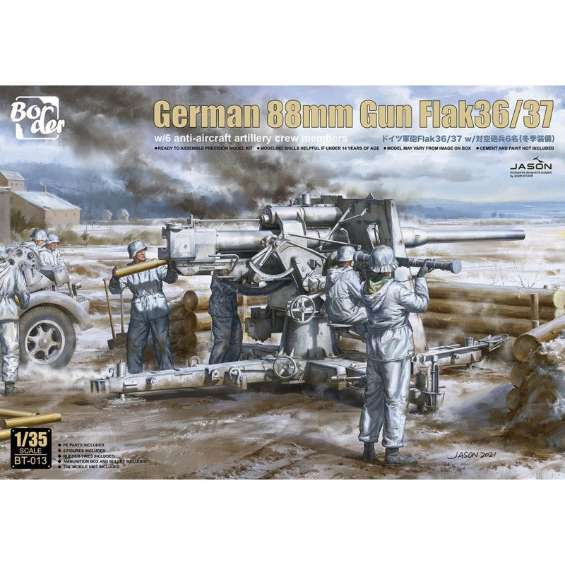 Border Model – 1/35 German 88mm Gun Flak37 w/ 6 Anti-Aircraft Artillery