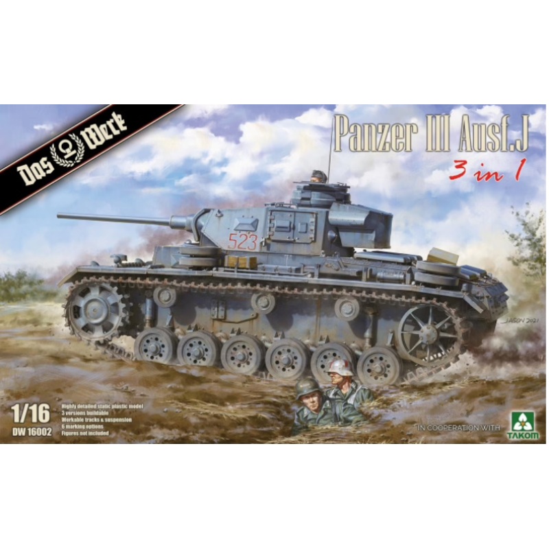 Das Werk – 1/16 Panzer III Ausf.J  (3 in 1)