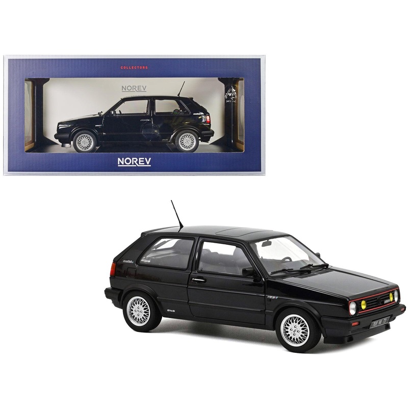 1989 Volkswagen Golf GTI Match Black Metallic 1/18 Diecast Model Car by Norev