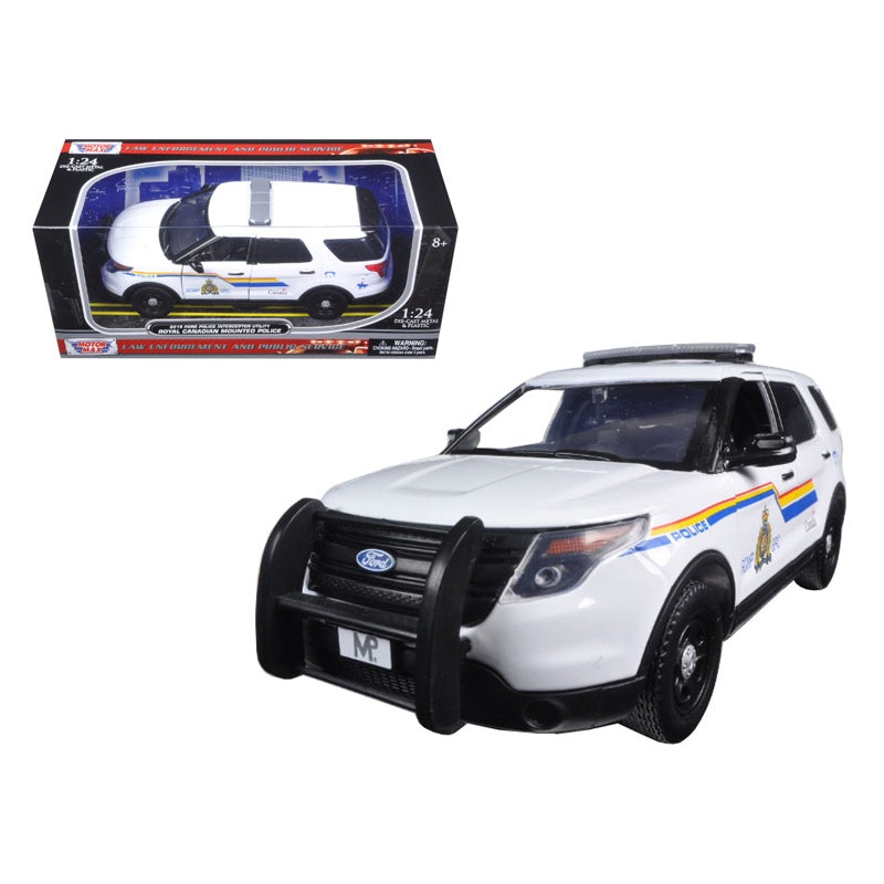 2015 Ford Police Interceptor Utility with Light Bar “RCMP Royal Canadian Mounted Police” White 1/24 Diecast Model Car by Motormax
