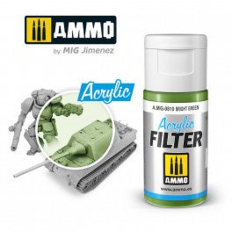 AMMO – 0810 Acrylic FILTER Bright Green