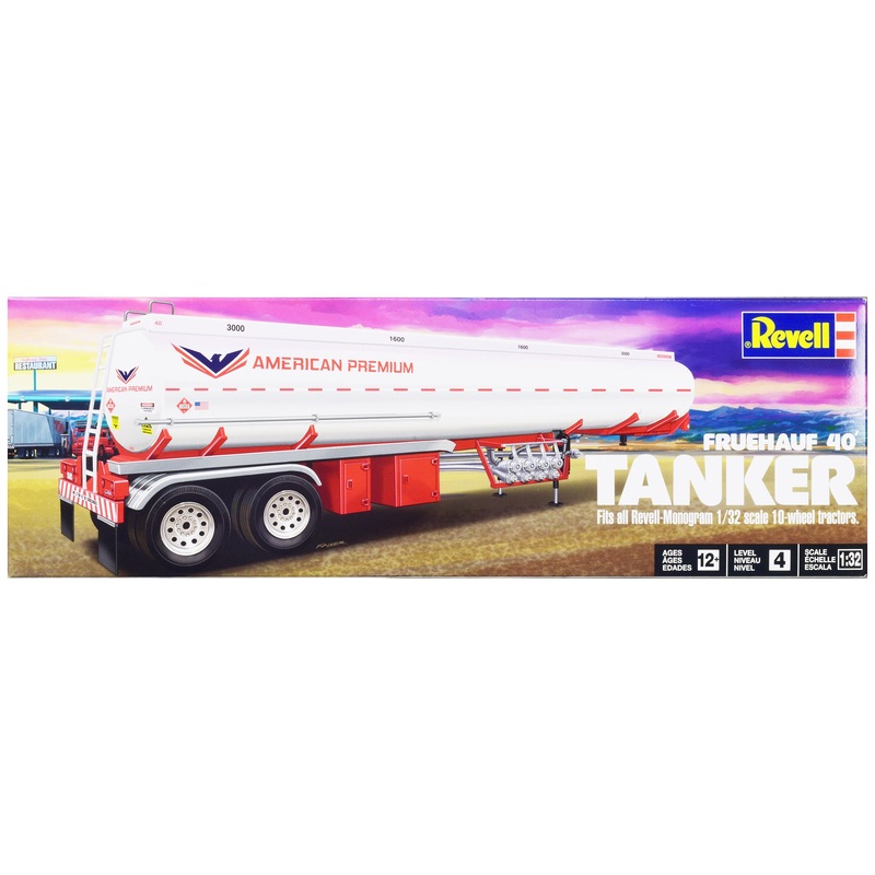 Level 4 Model Kit Fruehauf 40′ Tanker Trailer 1/32 Scale Model by Revell