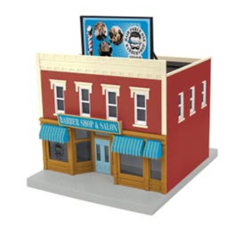 MTH 30-90686 O 2-Story City Building 1 – Hair Force One Barber Shop & Salon
