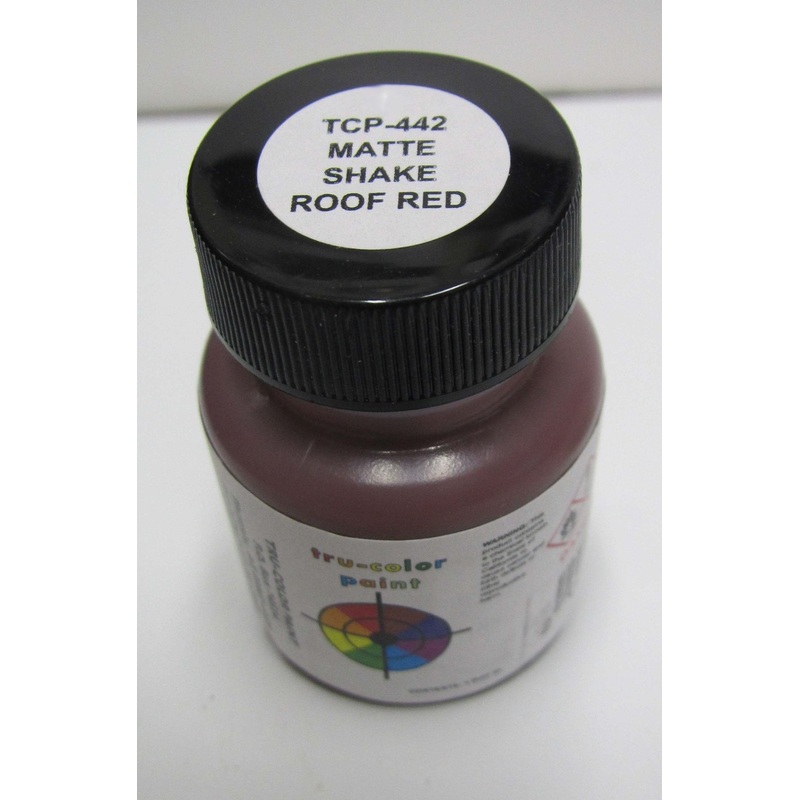 Tru Color TCP-442 Matte Shake Roof, Red, Paint 1 ounce