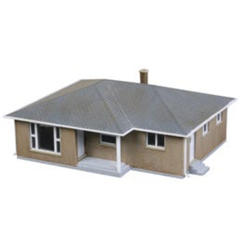 Walthers #933-3838 Brick Ranch House — Kit