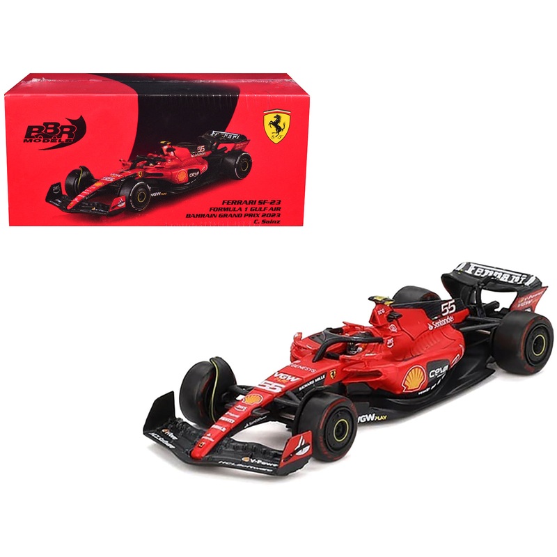 Ferrari SF-23 #55 Carlos Sainz Formula One F1 “Bahrain GP” (2023) 1/64 Diecast Model Car by BBR