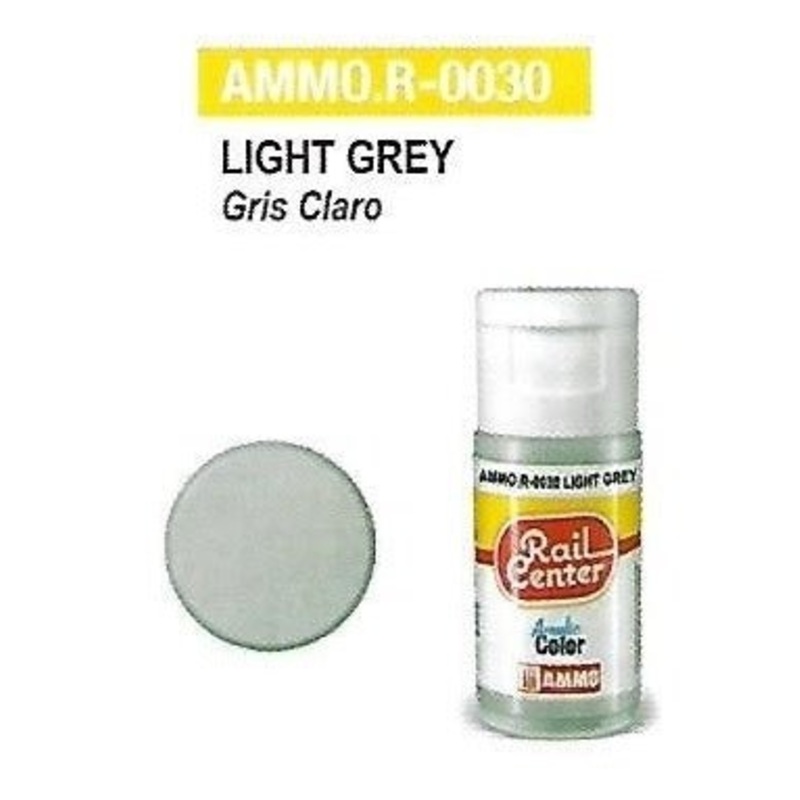 Rail Center Paint R-0030, Light Gray, 15ml bottle, Acrylic Paint
