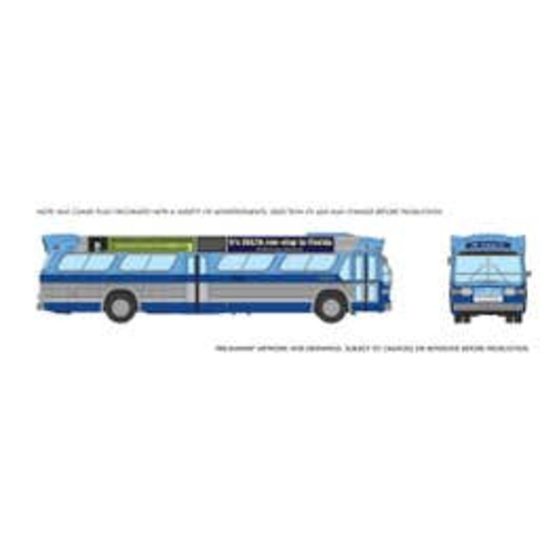 Rapido 753146 HO 1/87 New Look Bus (Deluxe): New York MTA – Blue: #8854 with ads