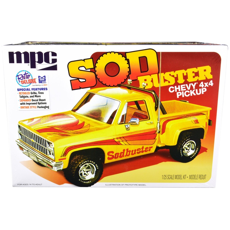 Skill 2 Model Kit 1981 Chevrolet 4×4 Stepside Pickup Truck “Sod Buster” 1/25 Scale Model by MPC