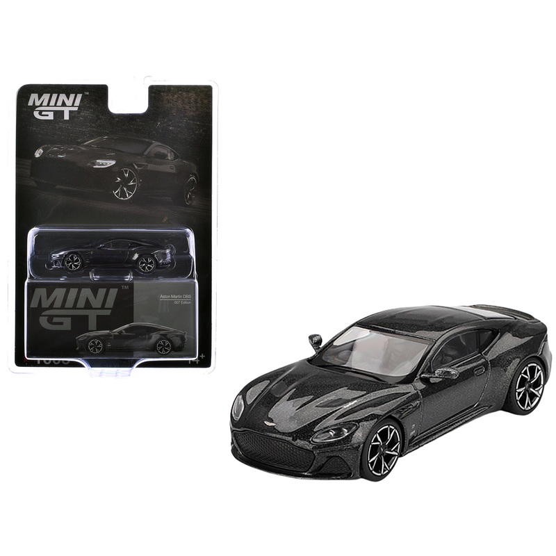 Aston Martin DBS RHD (Right Hand Drive) “007 Edition” Black Metallic Limited Edition 1/64 Diecast Model Car by Mini GT