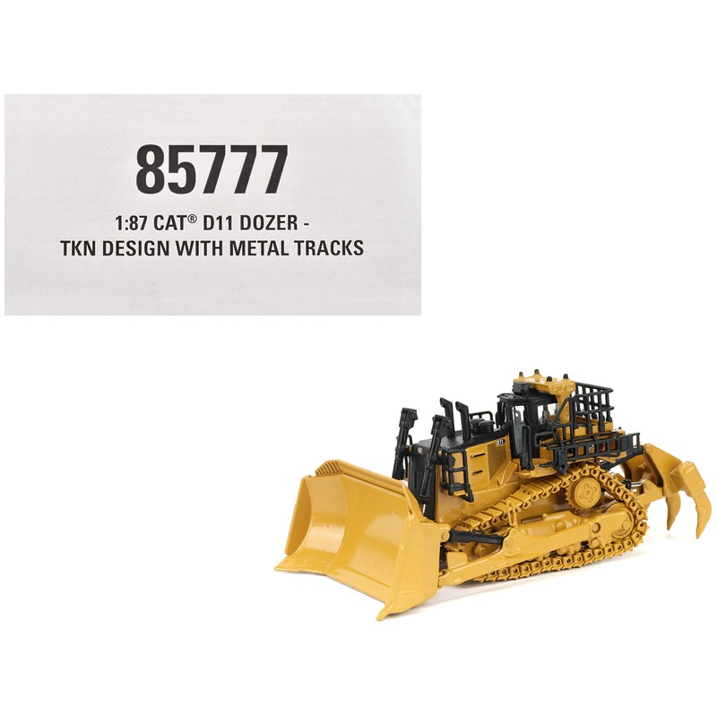 CAT Caterpillar D11 Track Type Dozer TKN Design Yellow “High Line” Series 1/87 (HO) Diecast Model by Diecast Masters
