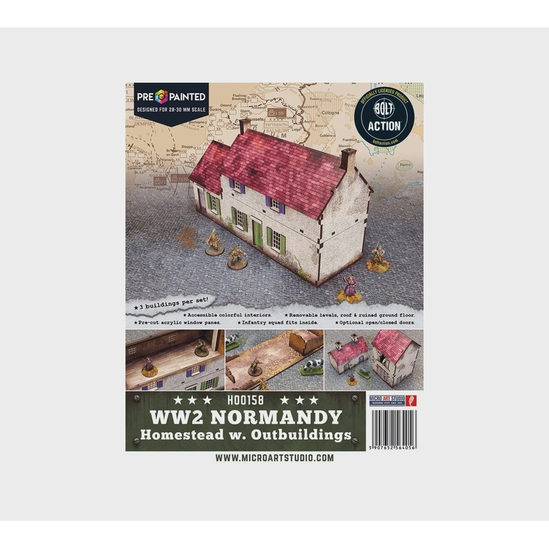 Micro Art Studio – WW2 Normandy  Homestead with Outbuildings  (H00158)