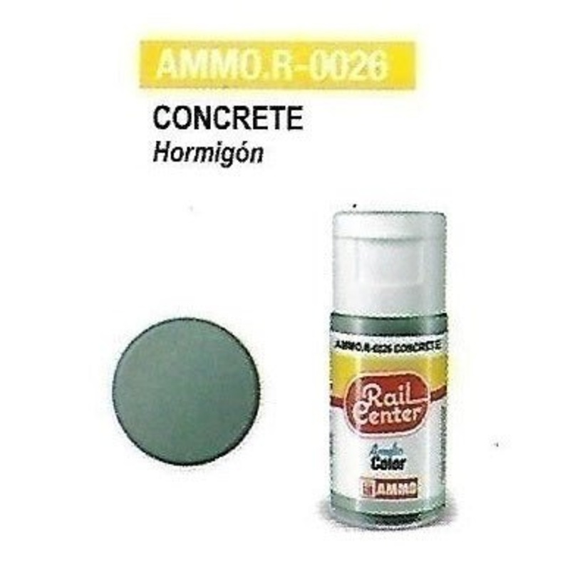 Rail Center Paint R-0026, Concrete, 15ml bottle, Acrylic Paint