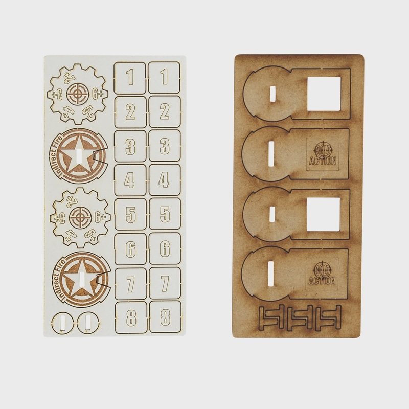 Warlord – Bolt Action  Artillery Zeroing In Markers – USA (MDF)