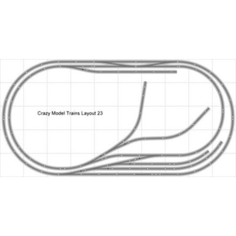 Bachmann E-Z Track Train Layout #023D Train Set HO Scale 5′ X 10′ DCC Switches