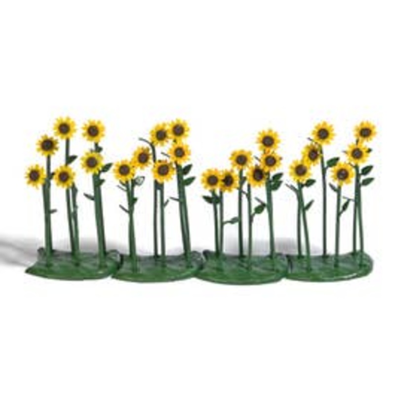 Busch 1240  HO 24 sunflowers, fully assembled