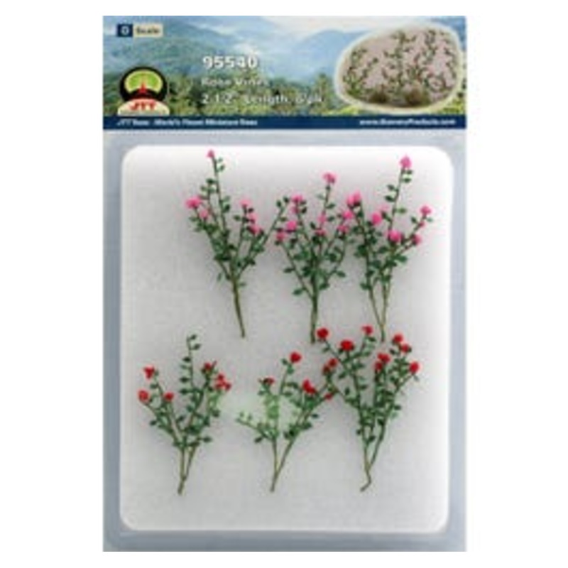 JTT 95540  ROSE BUSHES 2-1/2″ long O-scale, 6/pk