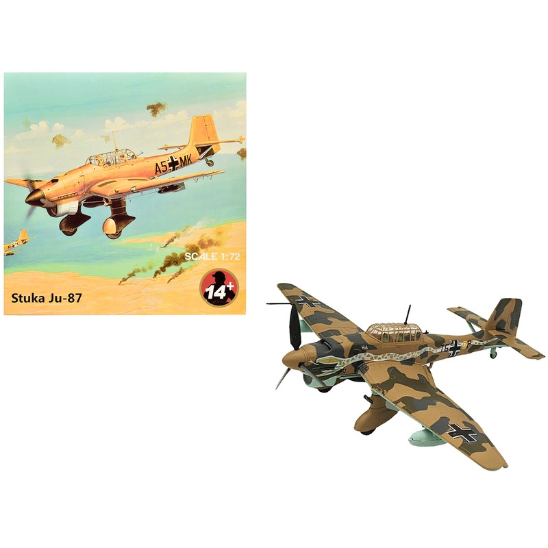 Junkers Ju 87R Trop Stuka Bomber Aircraft “Immelmann 6./StG 2 Libya” (1941) German Luftwaffe 1/72 Diecast Model Airplane
