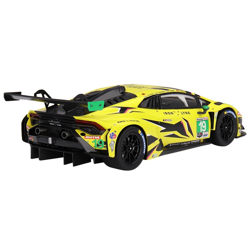 Lamborghini Huracan GT3 EVO2 #19 Raffaele Giammaria – Rolf Ineichen – Franck Perera – Claudio Schiavoni “Iron Lynx” IMSA GTD “24 Hours of Daytona” (2023) 1/18 Model Car by Top Speed