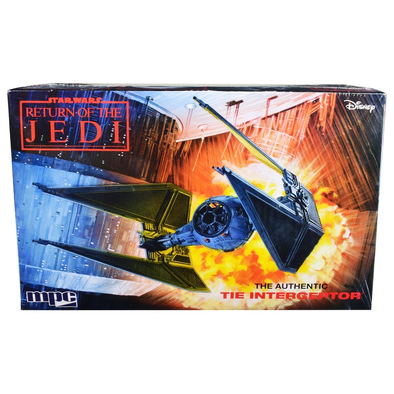 Skill 2 Model Kit Tie Interceptor Spacecraft “Star Wars: Return of the Jedi” (1983) Movie 1/48 Scale Model by MPC