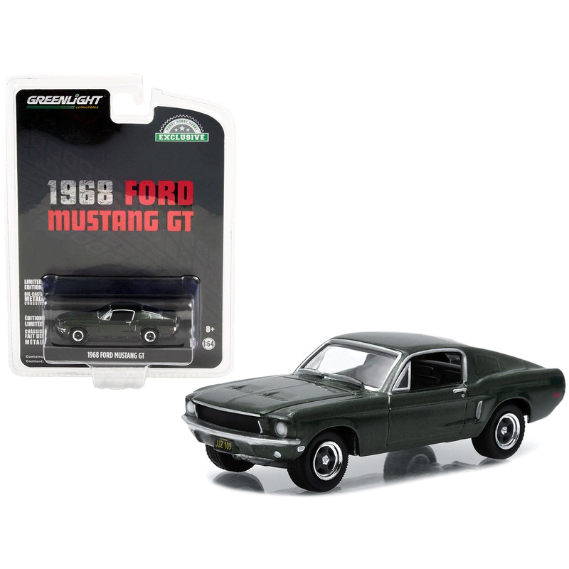 1968 Ford Mustang GT Fastback Highland Green Metallic “Hobby Exclusive” 1/64 Diecast Model Car by Greenlight