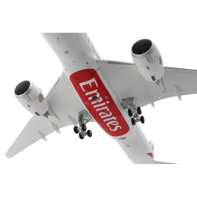 Airbus A350-900 Commercial Aircraft “Emirates Airlines” White with Striped Tail “Gemini 200” Series 1/200 Diecast Model Airplane by GeminiJets