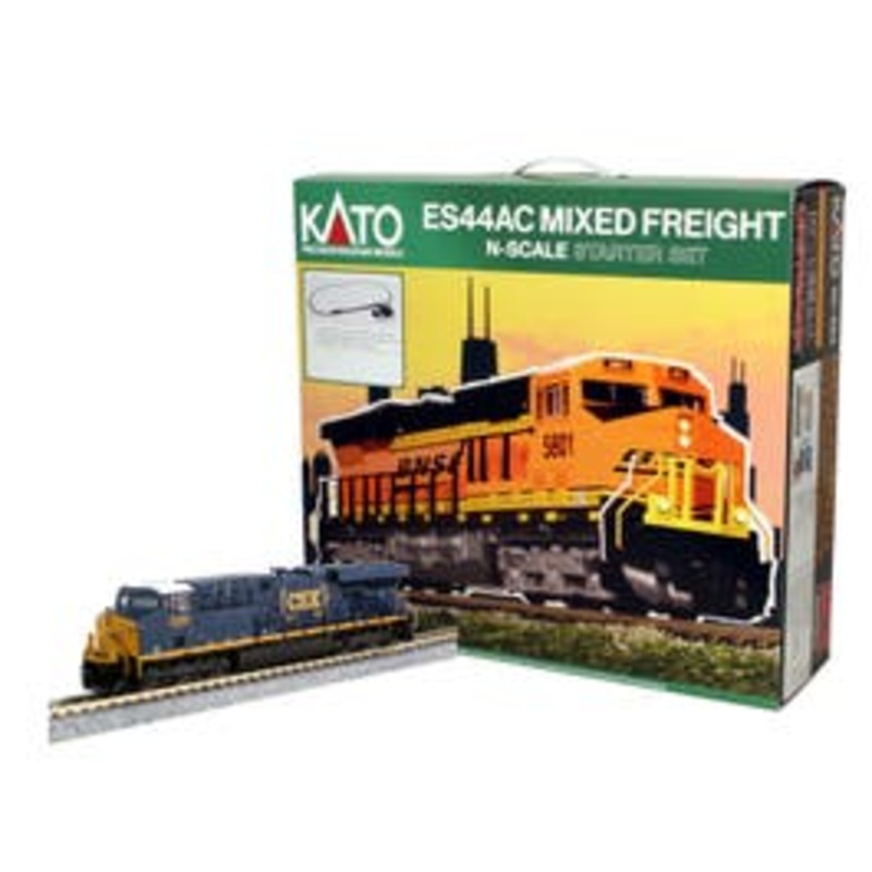 Kato 106-0021  N  GE ES44DC Gevo and Mixed Freight Starter Set  CSX Boxcar