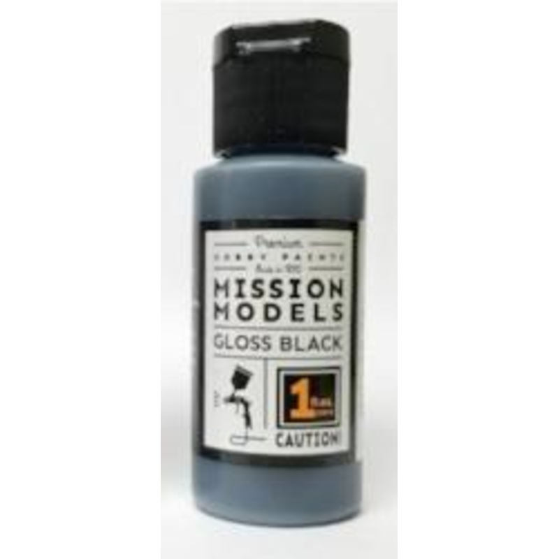 Mission Models MMGBB-001, Gloss Black Base, For Chrome, Water Based, 1 fl oz