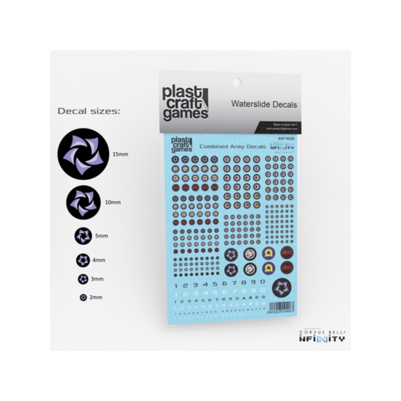 Plast Craft Games – Infinity Decals – Combined Army
