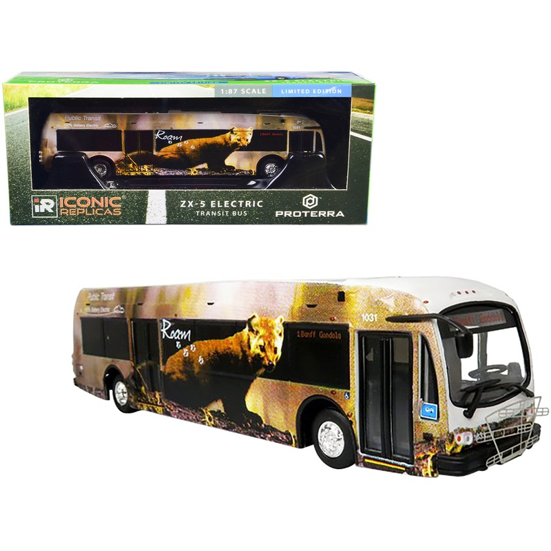 Proterra ZX5 Electric Transit Bus “Roam Transit” “1 Banff Gondola” 1/87 (HO) Diecast Model by Iconic Replicas